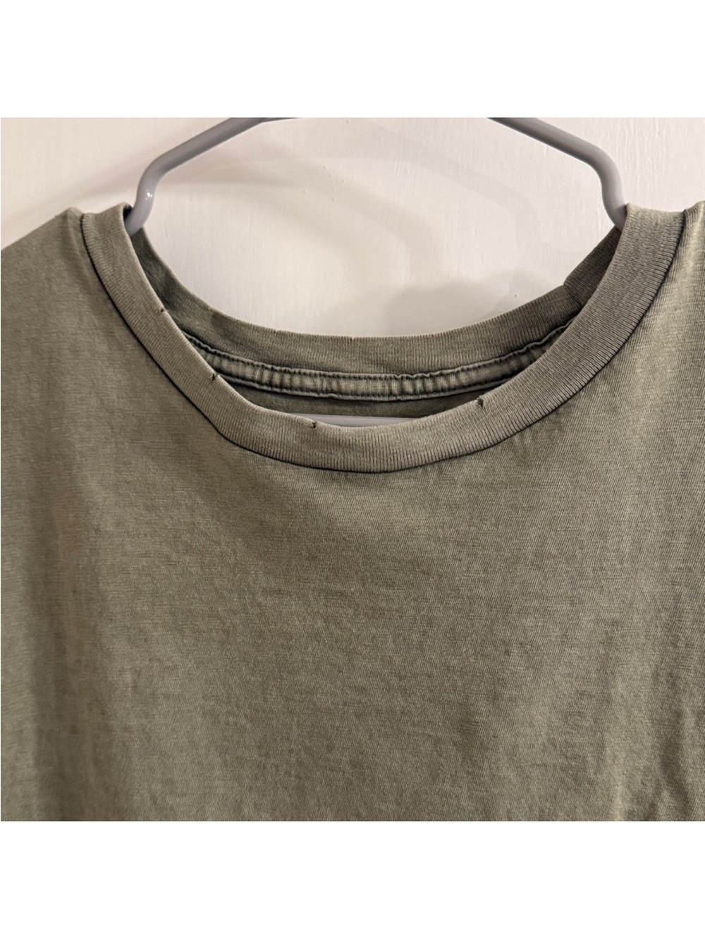 aerie Olive Green Crew Neck Tee - Picture 2 of 4